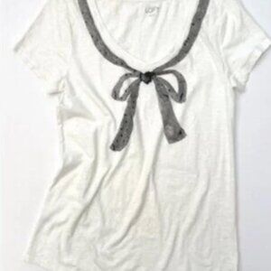 LOFT Chic Bow Short Sleeve Tee